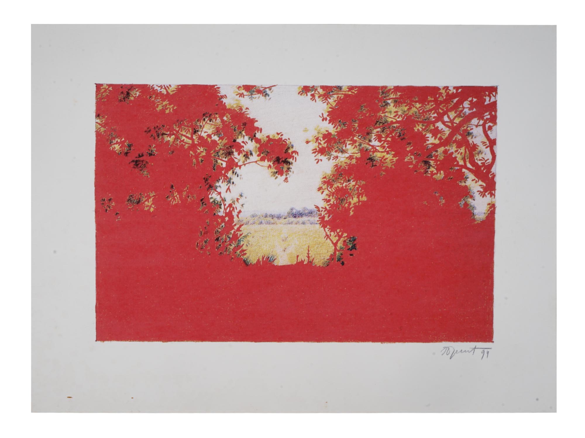 RUSSIAN SOVIET SILKSCREEN RED BY ERIK BULATOV